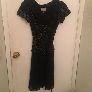 Vintage Black Sequined Dress